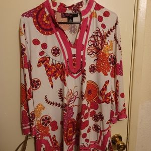 Oriental style long sleeve blouse